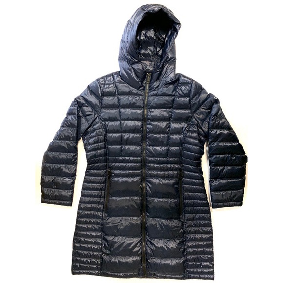 calvin klein long puffer jacket